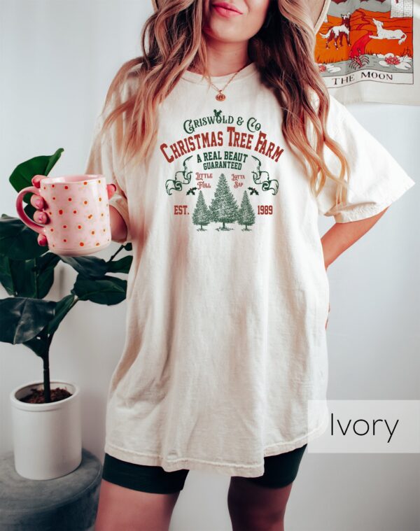 vintage christmas t shirt groovy griswold and co tree farm established 1989 for women family gatherings and holiday parties ob4hp