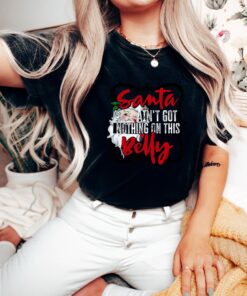 vintage christmas t shirt groovy santa aint got nothing on this belly funny xmas shirt for pregnancy announcement and moms to be 1kuoc scaled