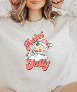 vintage christmas t shirt holly jolly design funny holiday apparel with santa print ideal for festive gatherings and celebrations iqagt scaled