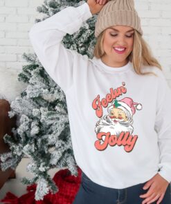 vintage christmas t shirt holly jolly design funny holiday apparel with santa print ideal for festive gatherings and celebrations t6gde scaled