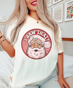 vintage christmas t shirt i saw that santa retro design funny santa shirt for holiday celebrations and festive gatherings mvgkv