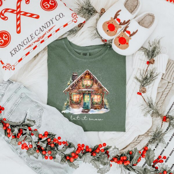 vintage christmas t shirt let it snow design with merry and bright theme for holiday celebrations and winter events lkvdp scaled