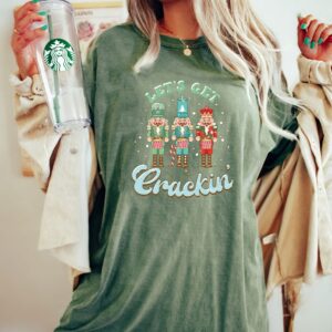 vintage christmas t shirt lets get crackin nutcracker design retro style for family gatherings and holiday celebrations zljkk scaled