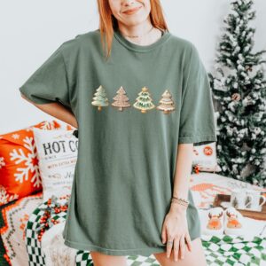 vintage christmas t shirt merry and bright design with holiday theme for bakers winter sweatshirt and cookie lovers 3gtcl