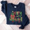 vintage christmas t shirt merry and bright trees design womens holiday tee for winter celebrations and festive outfits jpoj2