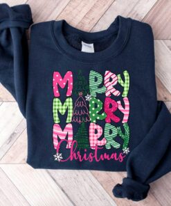 vintage christmas t shirt merry and bright trees womens holiday tee comfortable winter design for festive celebrations rr4y1