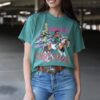 vintage christmas t shirt merry christmas cowgirl graphic tee retro western design for cowboy christmas celebrations sn9xl scaled