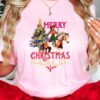 vintage christmas t shirt merry christmas cowgirl graphic tee retro western style for cowboy and cowgirl holiday celebrations xadfb