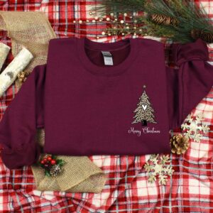 vintage christmas t shirt merry christmas tree design for family gatherings comfortable fit ideal for women qntkp scaled