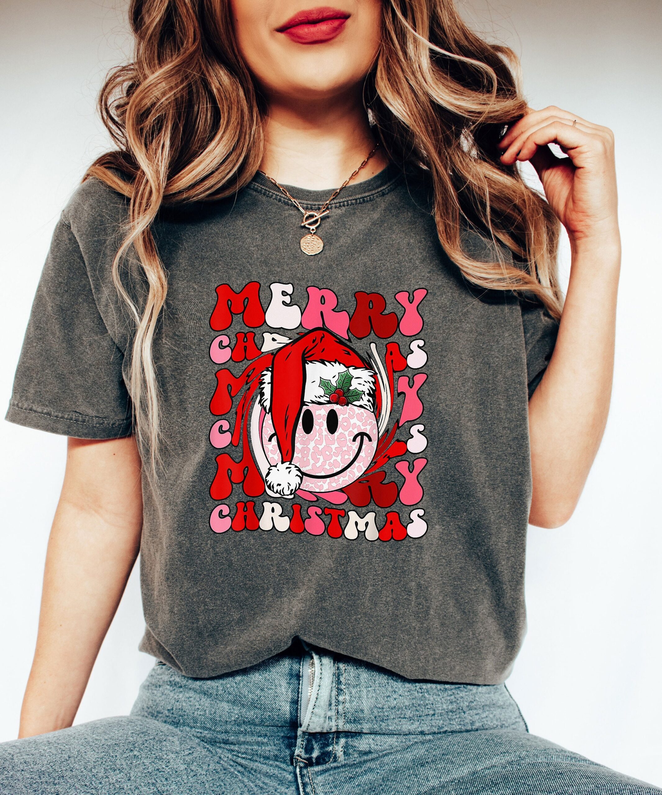 vintage christmas t shirt merry merry design retro style for family gatherings comfortable colors tee gp37t scaled