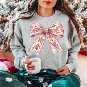 vintage christmas t shirt merry santa design holiday bow graphic tee for family gatherings and festive celebrations p8igs