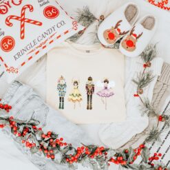 Vintage Christmas T Shirt Nutcracker Design Merry and Bright Holiday Apparel for Winter Celebrations and Ballet Enthusiasts
