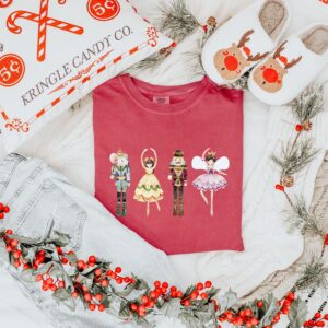 vintage christmas t shirt nutcracker design merry and bright holiday apparel for winter celebrations and ballet enthusiasts zlicn