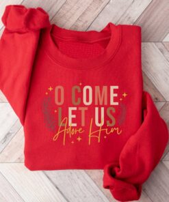 vintage christmas t shirt o come let us adore him design faith based graphic tee for christian celebrations pmizh scaled