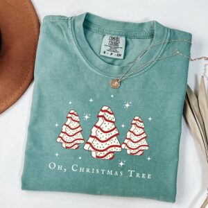 vintage christmas t shirt oh christmas tree design merry and bright winter theme holiday apparel for festive celebrations nowcl