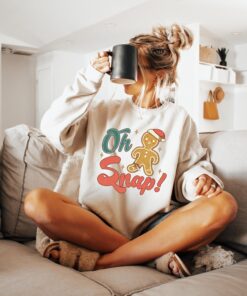 vintage christmas t shirt oh snap gingerbread design funny sweatshirt for women and men perfect for holiday celebrations q8adu scaled