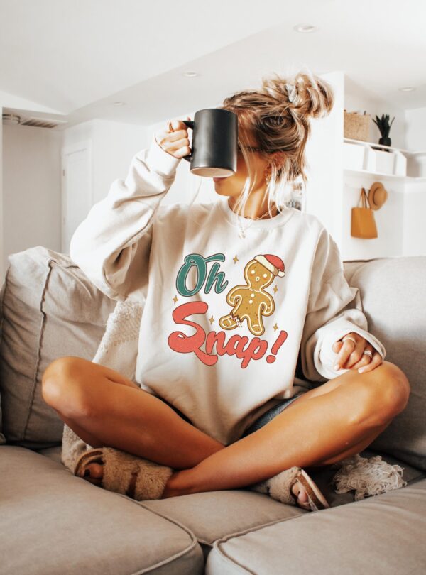 vintage christmas t shirt oh snap gingerbread design funny sweatshirt for women and men perfect for holiday celebrations q8adu scaled