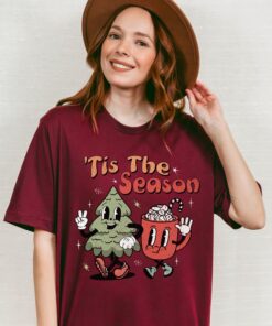 vintage christmas t shirt retro holiday tee with unique design for festive celebrations and comfortable fit 7heon