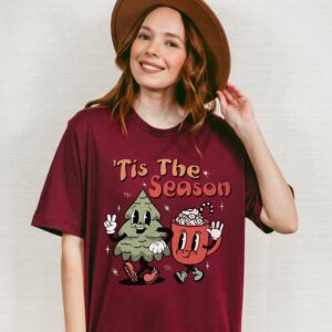 vintage christmas t shirt retro holiday tee with unique design for festive celebrations and comfortable fit 7heon