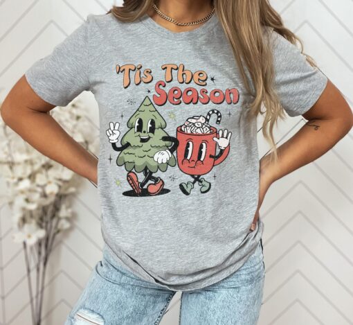 vintage christmas t shirt retro holiday tee with unique design for festive celebrations and comfortable fit o778v scaled