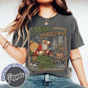 vintage christmas t shirt retro santa claus design classic holiday shirt for men and women ideal for festive gatherings aw0a2