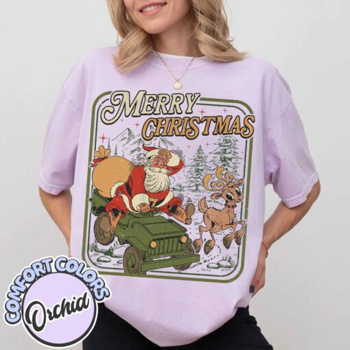 vintage christmas t shirt retro santa claus design classic holiday shirt for men and women ideal for festive gatherings eukj9