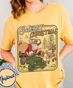 vintage christmas t shirt retro santa claus design classic holiday shirt for men and women ideal for festive gatherings kqefj