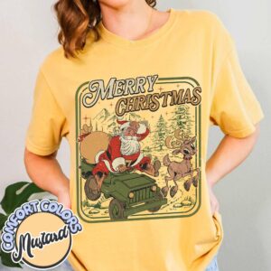 vintage christmas t shirt retro santa claus design classic holiday shirt for men and women ideal for festive gatherings kqefj