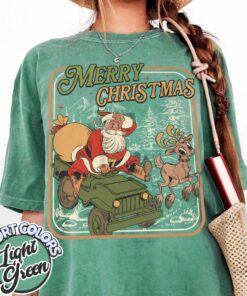 vintage christmas t shirt retro santa claus design classic holiday shirt for men and women ideal for festive gatherings mujmj