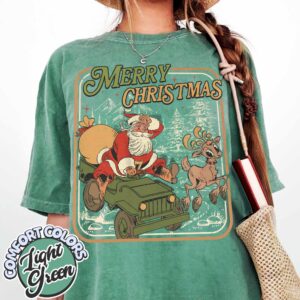 vintage christmas t shirt retro santa claus design classic holiday shirt for men and women ideal for festive gatherings mujmj