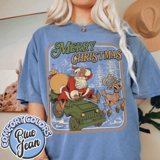 vintage christmas t shirt retro santa claus design classic holiday shirt for men and women ideal for festive gatherings oqw3z