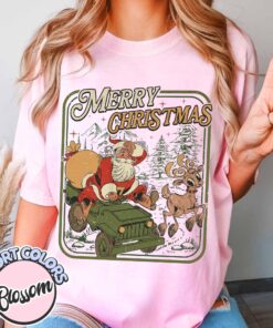 vintage christmas t shirt retro santa claus design classic holiday shirt for men and women ideal for festive gatherings y7zkr