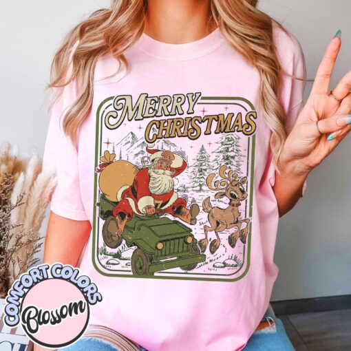 vintage christmas t shirt retro santa claus design classic holiday shirt for men and women ideal for festive gatherings y7zkr