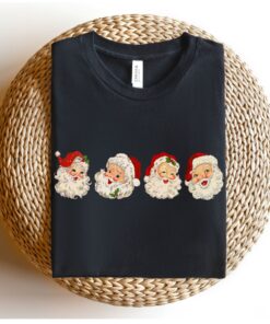 vintage christmas t shirt retro santa claus design comfortable fit for holiday celebrations ideal for women bmh4b