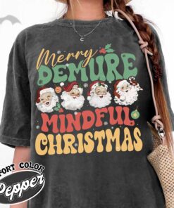 vintage christmas t shirt santa clause design for women mindful style merry christmas theme nc4ti