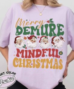 vintage christmas t shirt santa clause design for women mindful style merry christmas theme oyde5