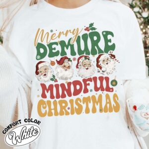 vintage christmas t shirt santa clause design for women mindful style merry christmas theme txxgj