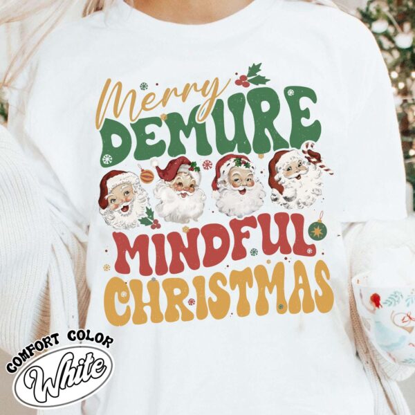 vintage christmas t shirt santa clause design for women mindful style merry christmas theme