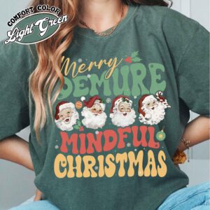 vintage christmas t shirt santa clause design for women mindful style merry christmas theme xfq6x