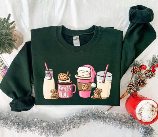 vintage christmas t shirt santa fuel design for coffee lovers featuring fun holiday graphics and comfortable fit phccc scaled