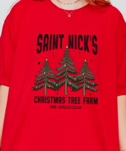 vintage christmas t shirt st nicks tree farm design soft comfortable tee for holiday celebrations and winter outfits 4pr9m scaled