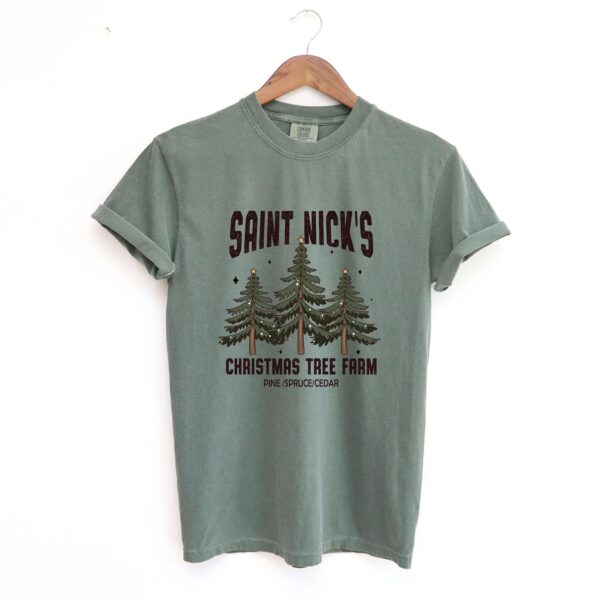 vintage christmas t shirt st nicks tree farm design soft comfortable tee for holiday celebrations and winter outfits hojwq scaled