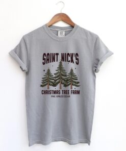 vintage christmas t shirt st nicks tree farm design soft comfortable tee for holiday celebrations and winter outfits nveld scaled