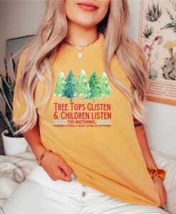 vintage christmas t shirt tree tops glisten design funny crewneck for teachers unique holiday apparel xmas tree graphic tee 6sdsi scaled