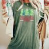 vintage christmas t shirt tree tops glisten design funny crewneck for teachers unique holiday apparel xmas tree graphic tee qncnx scaled