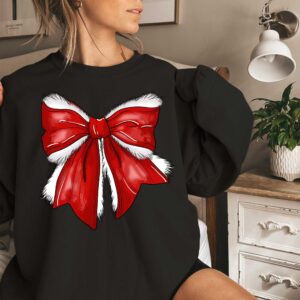 vintage christmas t shirt with bow design for women retro xmas tee in coquette style for festive celebrations pmp4x scaled