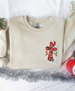 vintage christmas t shirt with cross design for christians funny christmas shirt for jesus lovers comfortable holiday apparel fxrla scaled