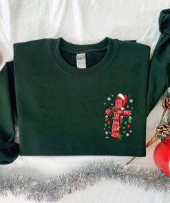 vintage christmas t shirt with cross design for christians funny christmas shirt for jesus lovers comfortable holiday apparel zoshz scaled