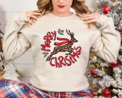 vintage christmas t shirt with cute deer design for family celebrations and holiday gatherings qwytz scaled
