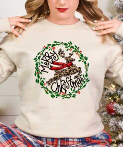 vintage christmas t shirt with cute deer design for women fun holiday apparel for festive outfits and celebrations usrup scaled